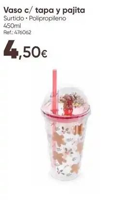 Hôma Vaso c/ tapa y pajita promoção