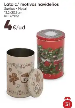 Hôma Lata c/ motivos navideños promoção