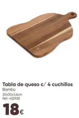 Hôma Tabla de queso c/ 4 cuchillos promoção
