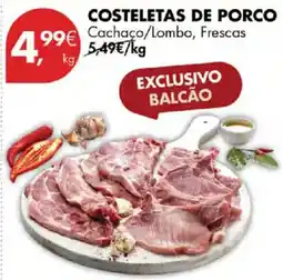 Pingo Doce Costeletas de porco promoção