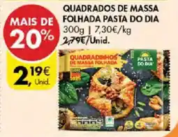 Pingo Doce Quadradinhos de massa folhada pasta do dia promoção