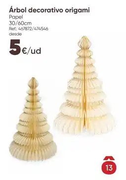 Hôma Árvore decorativa origami promoção