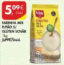 Pingo Doce Farinha mix p/pão s/ glúten schär promoção