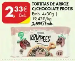 Pingo Doce Tortitas de arroz c/chocolate prozis promoção