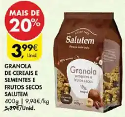 Pingo Doce Granola de cereais e sementes e frutos secos Salutem promoção