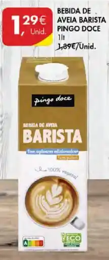Pingo Doce Bebida de aveia barista pingo doce promoção