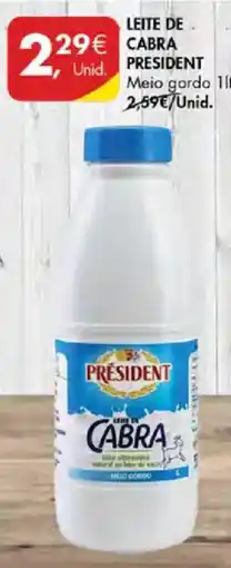 Pingo Doce Leite de cabra president promoção