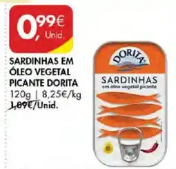Pingo Doce sardinhas em óleo vegetal picante dorita promoção