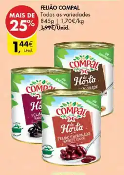 Pingo Doce Feijão compal promoção