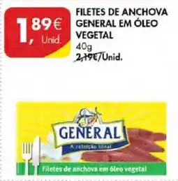 Pingo Doce Filetes de anchova general em óleo vegetal promoção