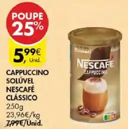 Pingo Doce Cappuccino solúvel Nescafé clássico promoção