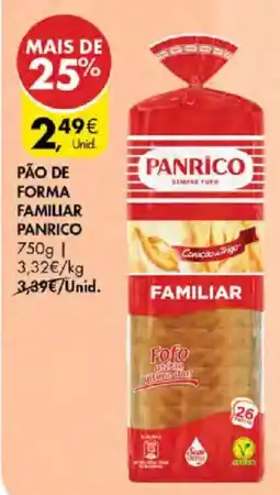 Pingo Doce Pão de forma familiar panrico promoção