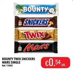 Central Cash Bounty Twix Snickers Mars Single promoção