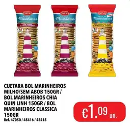 Central Cash Cuetara bol marinheiros promoção