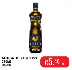 Central Cash Gallo azeite v e reserva promoção