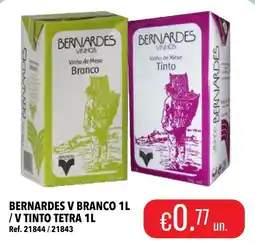 Central Cash bernardes v branco 1l / v tinto tetra 1l promoção