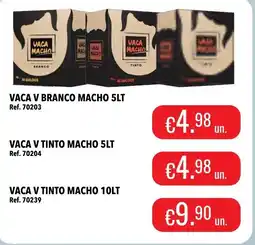 Central Cash Vaca v branco macho promoção