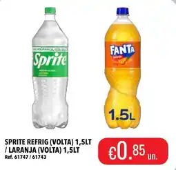 Central Cash Sprite refrig (volta) / laranja (volta) promoção