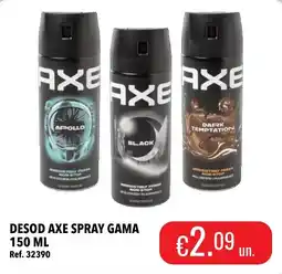 Central Cash Desod axe spray gama promoção