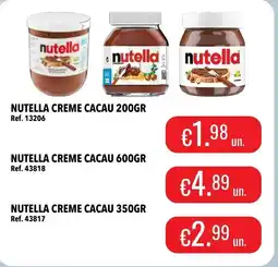 Central Cash nutella creme cacao 200gr promoção