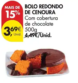 Pingo Doce Bolo redondo de cenoura promoção