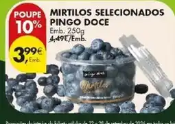 Pingo Doce Mirtilos selecionados pingo doce promoção