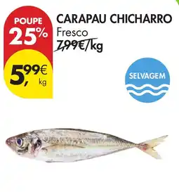 Pingo Doce carapau chicharro promoção