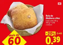 Lidl Bola de Abóbora e Noz promoção