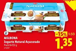 Lidl Milbona Iogurte Natural Açucarado promoção