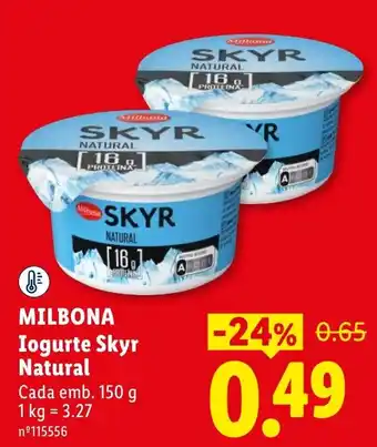 Milbona Iogurte Skyr Natural