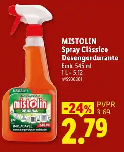 Lidl mistolin spray clássico desengordurante promoção