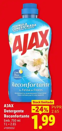Lidl Ajax detergente reconfortante promoção