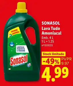 Lidl sonasol lava tudo amoniacal promoção