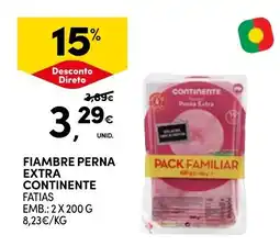 Continente Fiambre perna extra continente fatias promoção