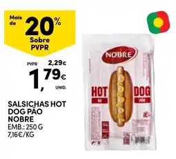 Continente Salsichas hot dog pão nobre promoção