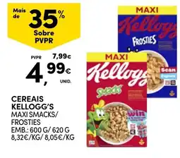 Continente Cereais Kellogg's Maxi Smacks/Frosties promoção