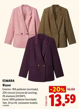 Lidl Esmara blazer promoção