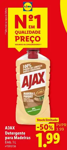 Lidl Ajax detergente para madeiras promoção