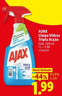 Lidl ajax limpa vidros tripla acção promoção