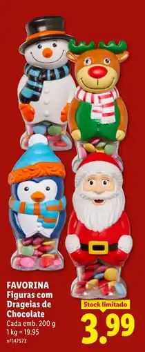 Lidl favorina figuras com drageias de chocolate promoção