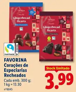 Lidl favorina corações de especiarias recheados promoção