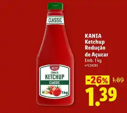 Lidl Kania ketchup redução de açucar promoção