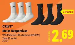 Lidl Crivit meias desportivas promoção