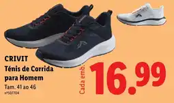Lidl Crivit tênis de corrida para homem promoção