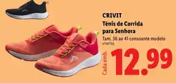 Lidl Crivit tênis de corrida para senhora promoção