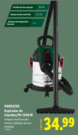 Lidl Parkside aspirador de líquidos/pó 1200 w promoção