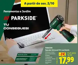 Lidl Parkside soprador universal 12 v com bateria promoção