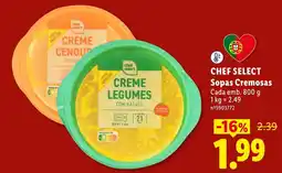 Lidl chef select sopas cremosas promoção