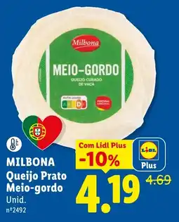 Lidl Milbona Queijo Prato Meio-gordo promoção