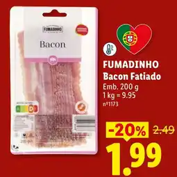 Lidl Fumadinho bacon fatiado promoção